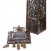 Füstölőtartó torony -Mangófából készült ,antikolt