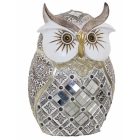 Bagoly figura műgyanta, tükrös