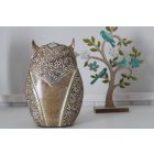 Bagoly figura műgyanta, tükrös