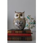 Bagoly figura műgyanta, tükrös