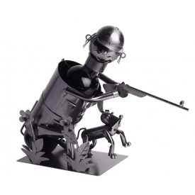 Fém Bortartó Vadász Kutyával