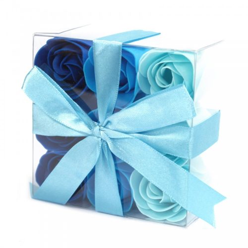 Szappanvirág dobozban kék