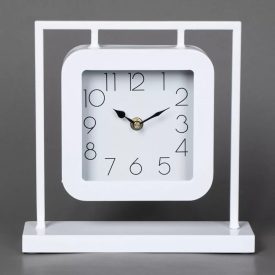 Fém Keretes Óra Fehér