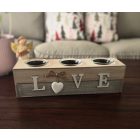 Mécsestartó Love felirattal