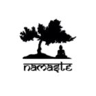 Meditáló Buddha Fali Dekoráció "Namaste" Felirattal 