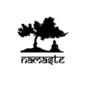   Meditáló Buddha Fali Dekoráció "Namaste" Felirattal 