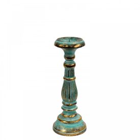 Vintage gyertyatartó Kicsi,Türkiz-arany