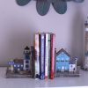 Fa Könyvtámasz Szett Tengerparti Házikók