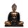 Buddha Figura Fekete, Arany - Közepes