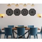 Nyolcszög Mandala Fali Dekoráció 4 db-os