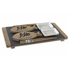 Sushi tálaló szett 9 db-os, bambusz tálcán