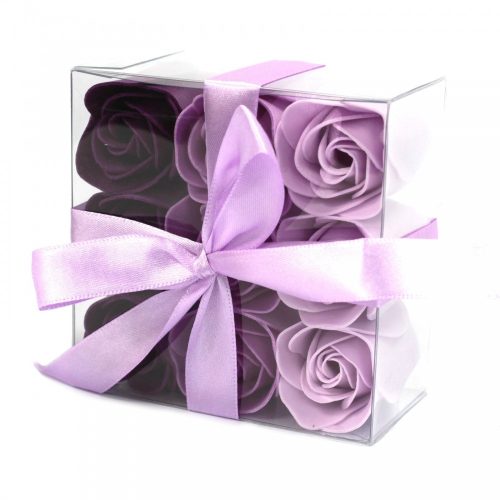 Szappanvirág dobozban lila