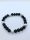 Ásvány karkötő Fekete lávakő - Matt Howlit