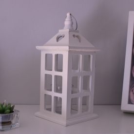 Fa Lámpás Fehér 25 cm