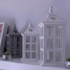 Fa Lámpás Fehér 25 cm