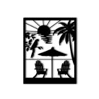 Tengerparti naplemente fali dekoráció