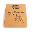 Levél Nyakék és Fülbevaló Szett kék levél