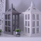 Fa Lámpás Szürke 25 cm