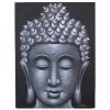 Buddha festmény - Szürke Brokát Hatás