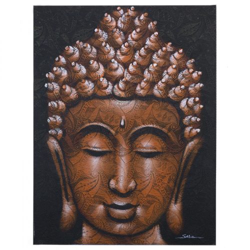 Buddha festmény - Réz Brokát Hatás