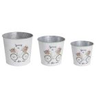 Bádog Kaspó 3 részes Bicikli