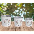 Bádog Kaspó 3 részes Bicikli