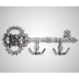 Öntöttvas Kulcs Alakú Kulcstartó Fehér