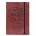 Növényekkel Cserzett Bőr Kötésű Notesz - Az élet fája, 17cm