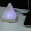 USB Fehér Piramis Sólámpa - 9 cm (színes)