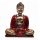 Buddha Figura Piros, Arany - Közepes