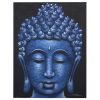 Buddha festmény - Kék Brokát Hatás