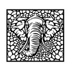 Elefánt fali dekoráció