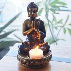Buddha mécsestartó - Piros - Közepes