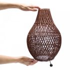 Rattan Asztali Lámpa - Sötétbarna