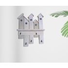 Házikó alakú fali kulcstartó, fából, kézzel festett 41cm