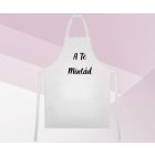 Feliratozható kötény fehér