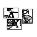 Lézervágott fali dekoráció, bicikli 3 db-os szett