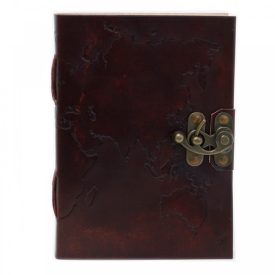 Bőr kötésű notesz Világatlasz