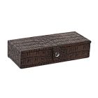 Ékszertartó PU, MDF kroko mintás barna