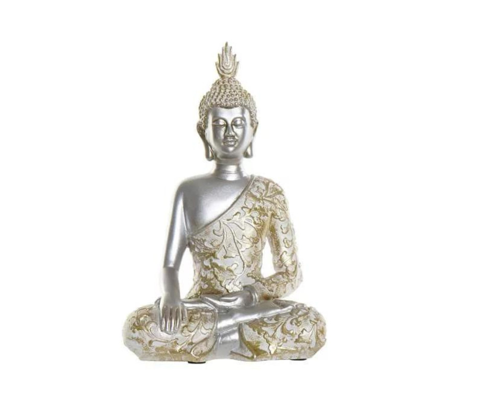 Ülő Buddha Figura Arany-Ezüst
