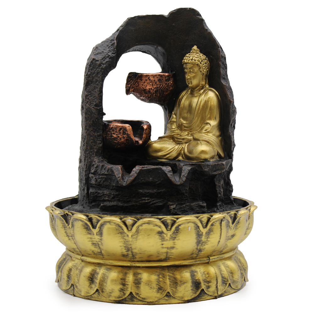 Szoba Szökőkút - Arany Meditáló Buddha